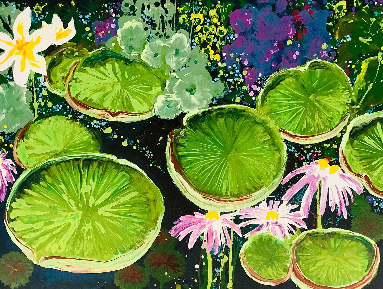Kew Waterlilies 16.4×11.5cm