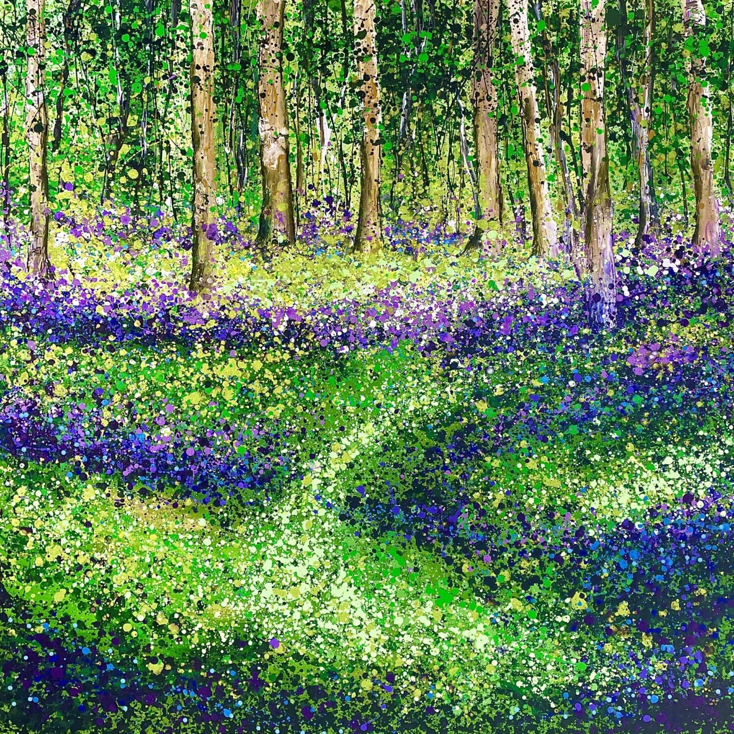 The Bluebell Path 100x100x4cm