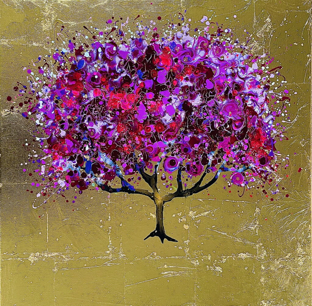 The Sweetest Cherry Tree 60x60x4cm Sally Oasis Paintings