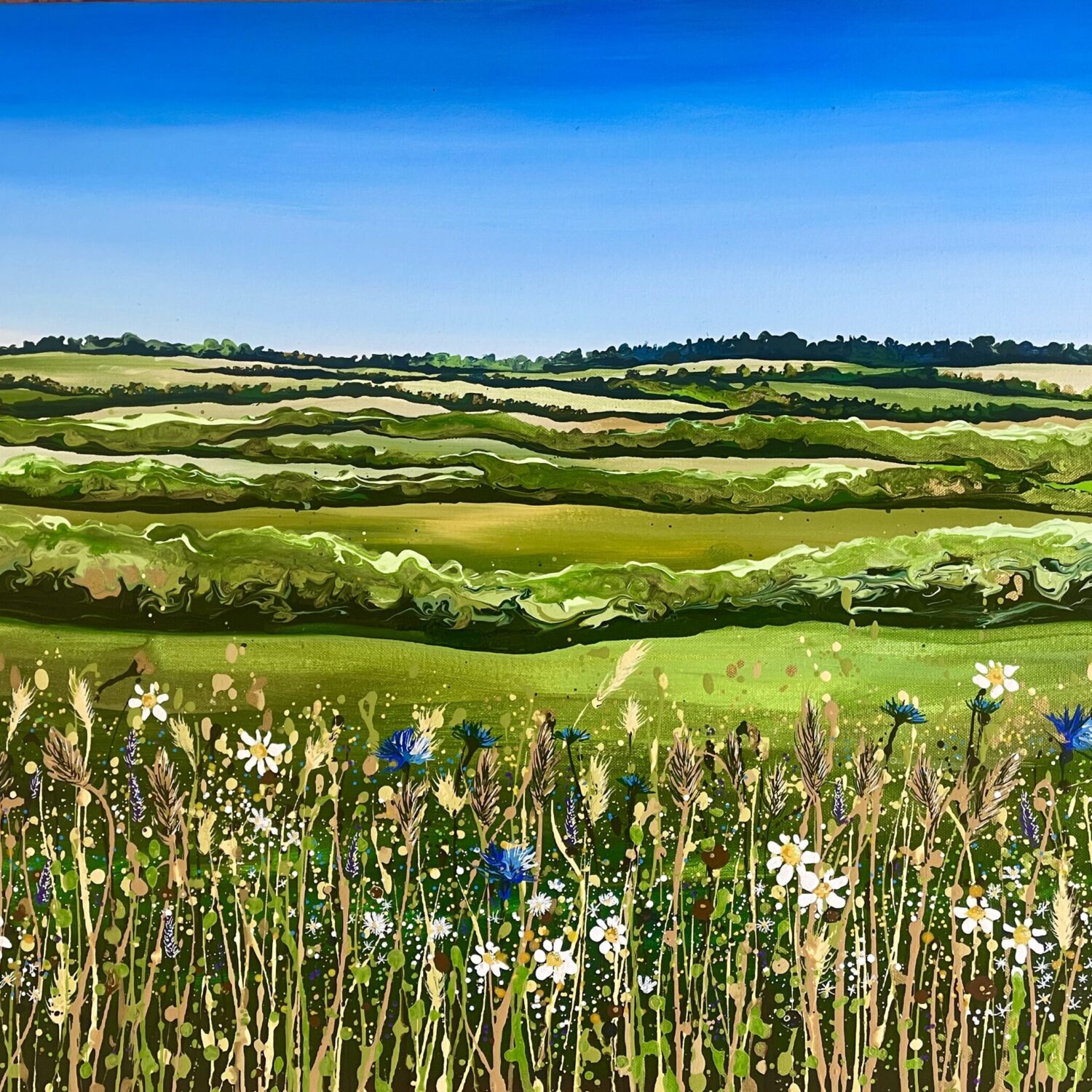 The Gentle Cornflowers 76x60x4cm