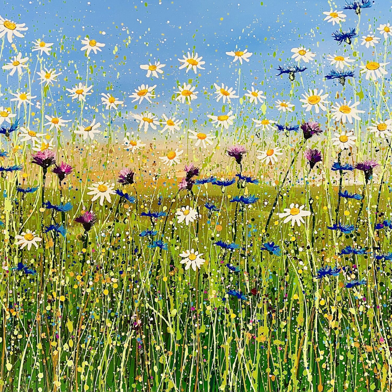 Summer Blues And Summer Whites 120x100x2cm