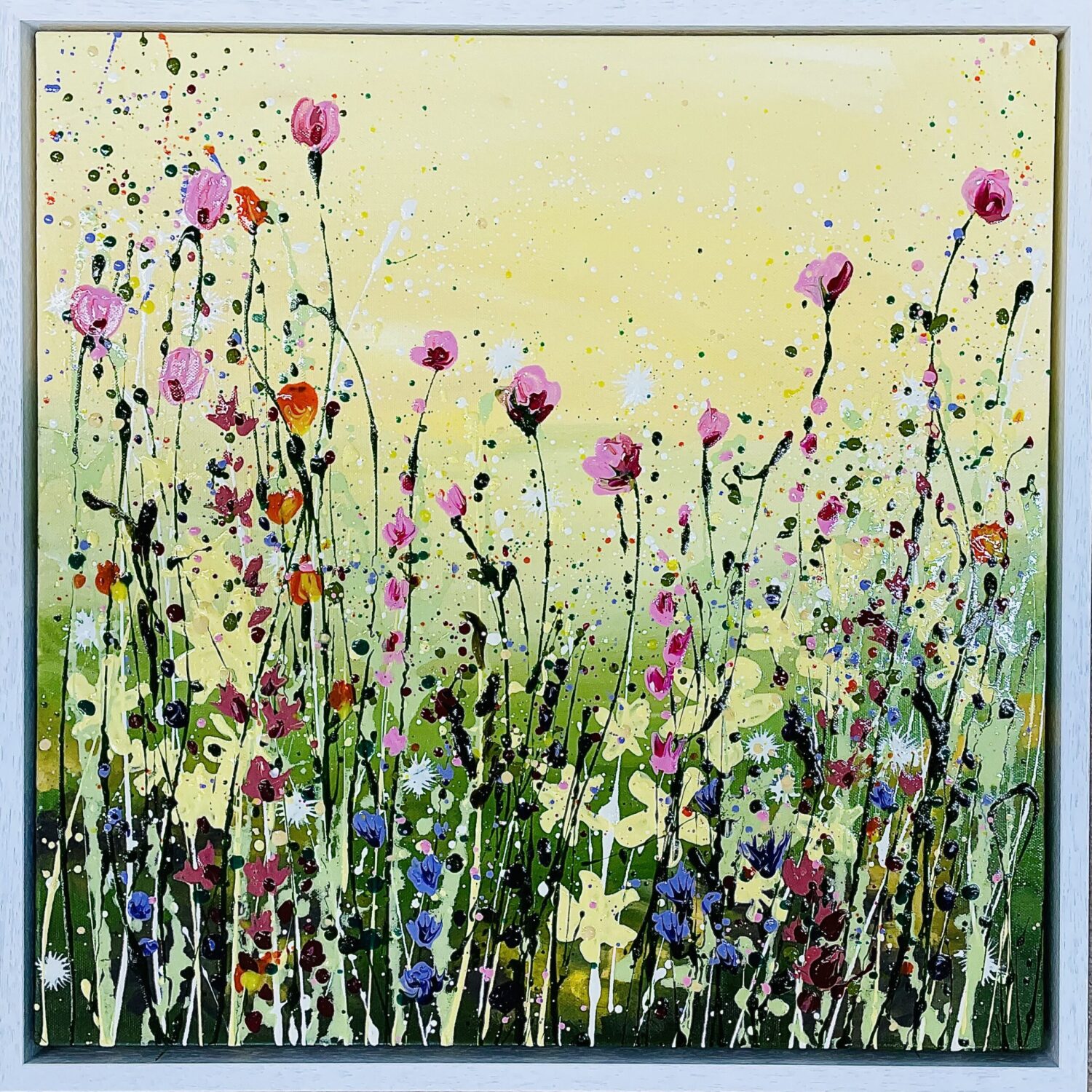 Mellow Meadow (framed, Oil) 50x50x4cm