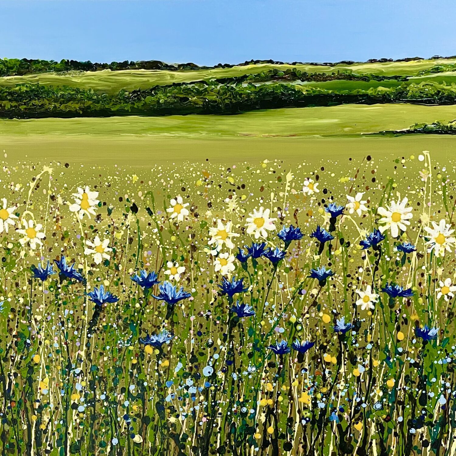 Wild Cornflowers 122x76x4cm Oil