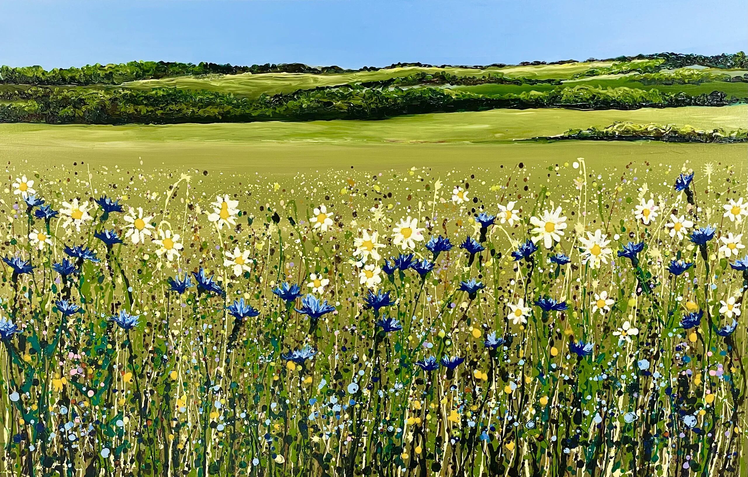 Wild Cornflowers 122x76x4cm oil