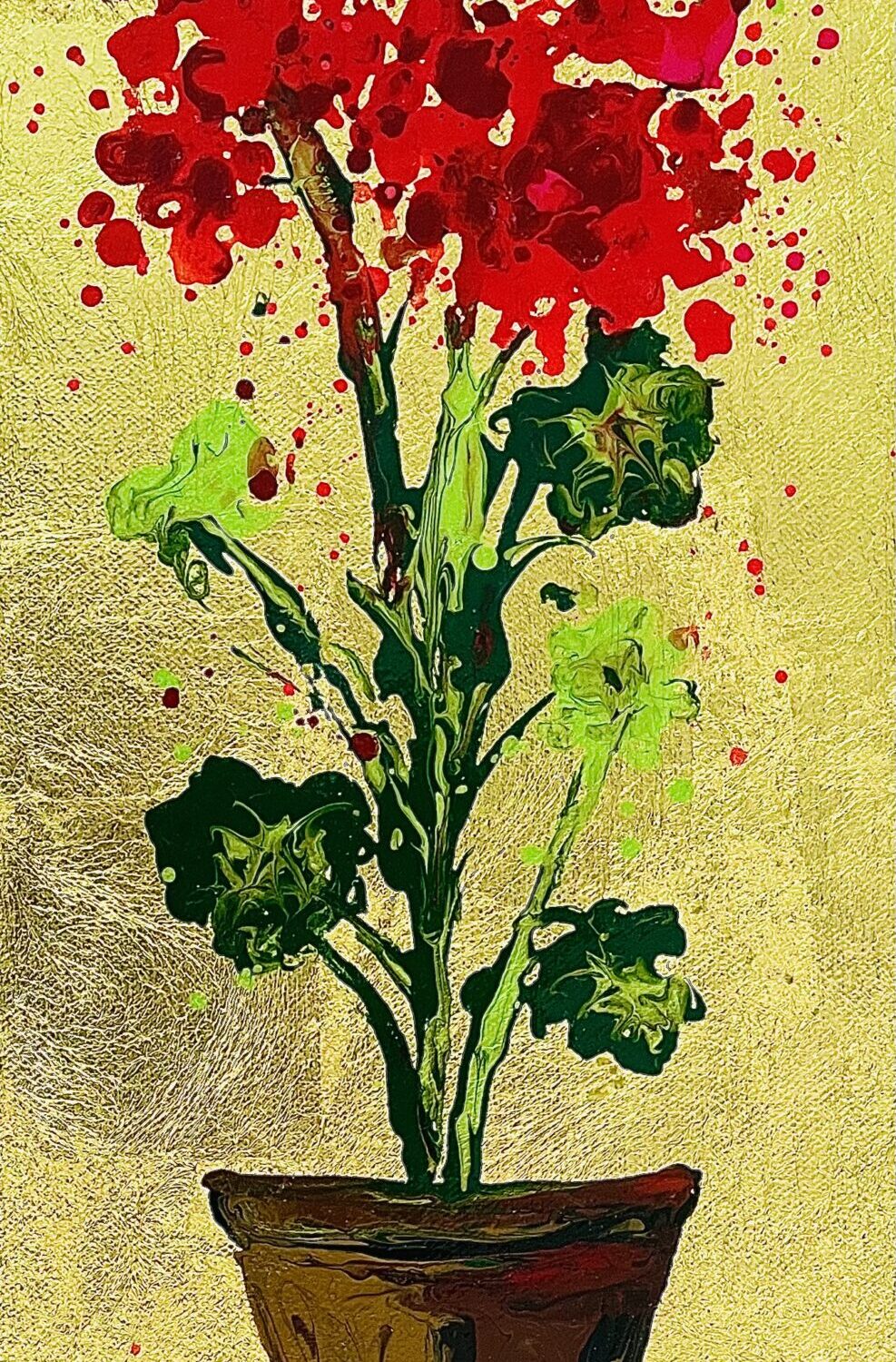 Red Geranium 1       50x20x4cm