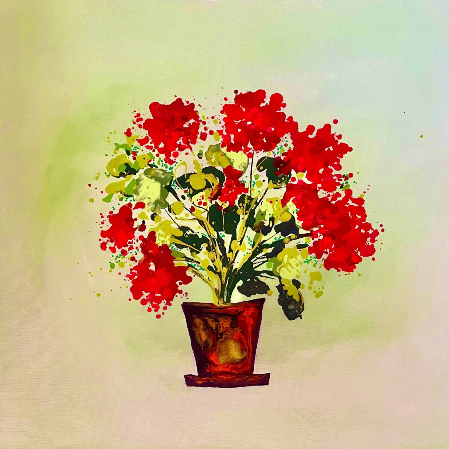 Summer Geraniums 60x60x4cm