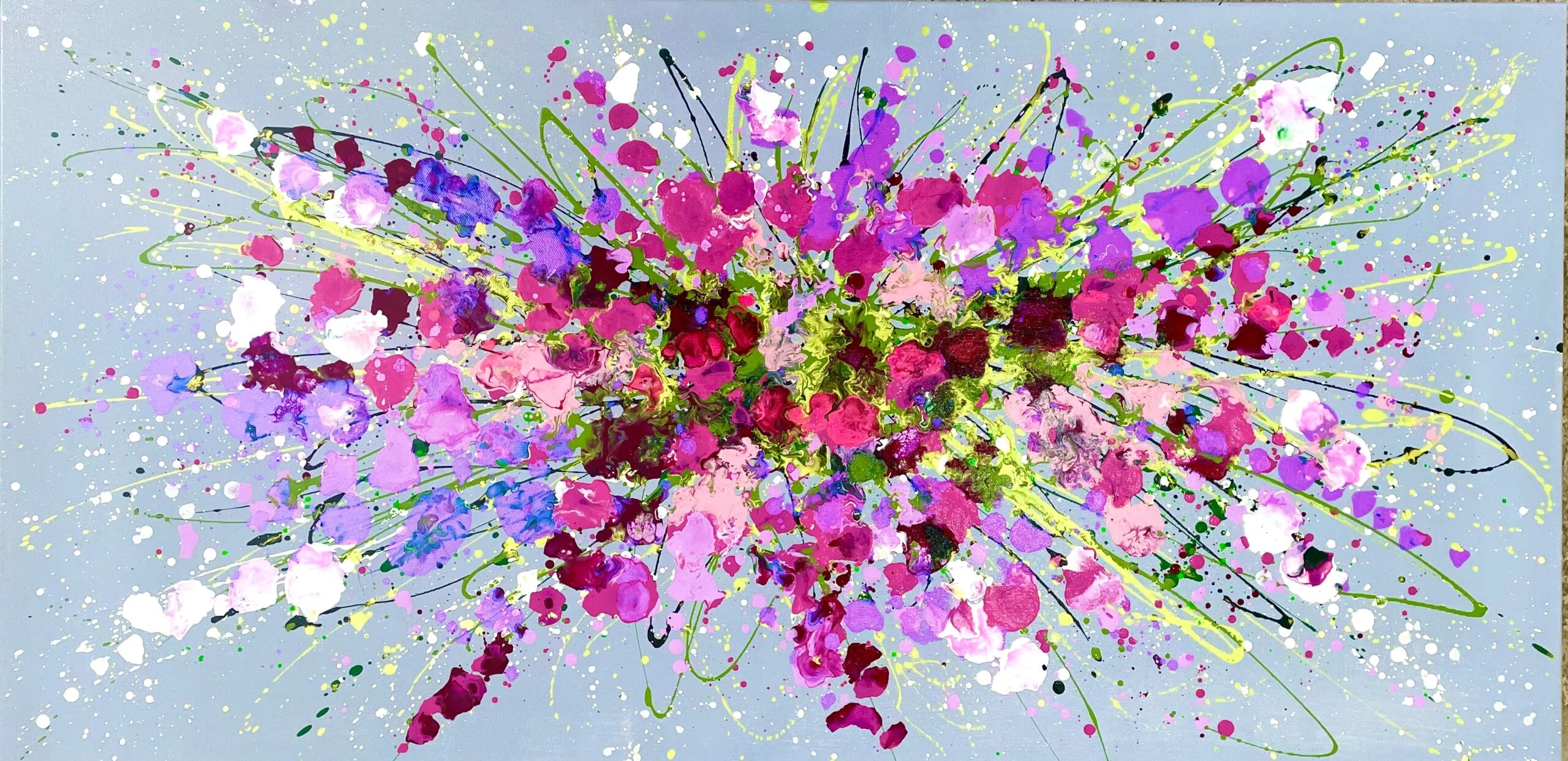 Sweet Pea Splash 100x50x4cm