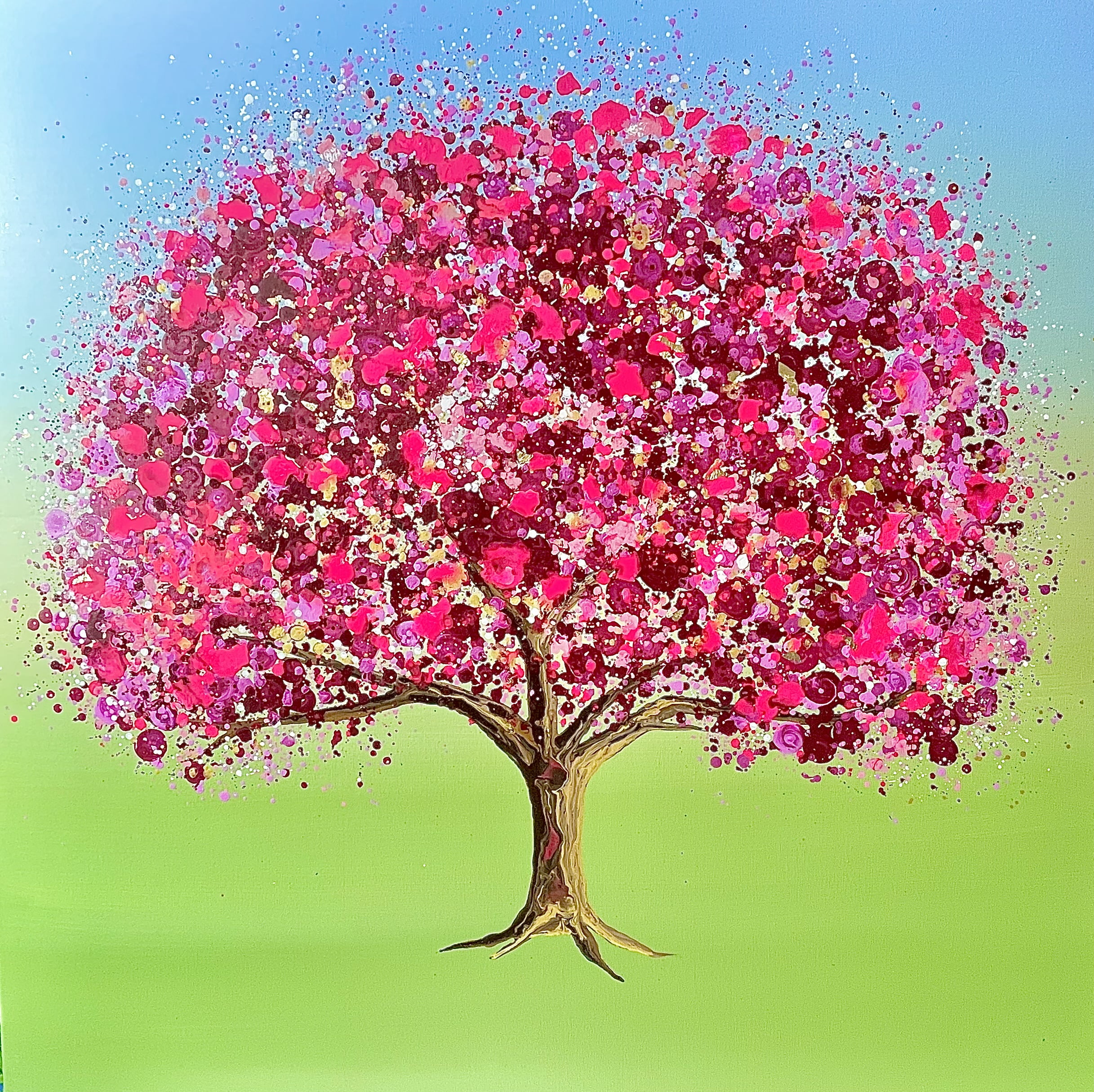 Super Pink Cherry Blossom 102x102x4cm