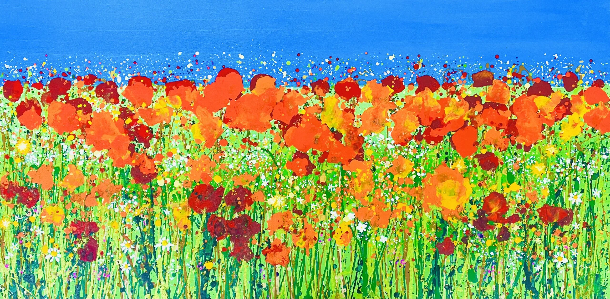 Poppies of Puglia 100x50x4cm