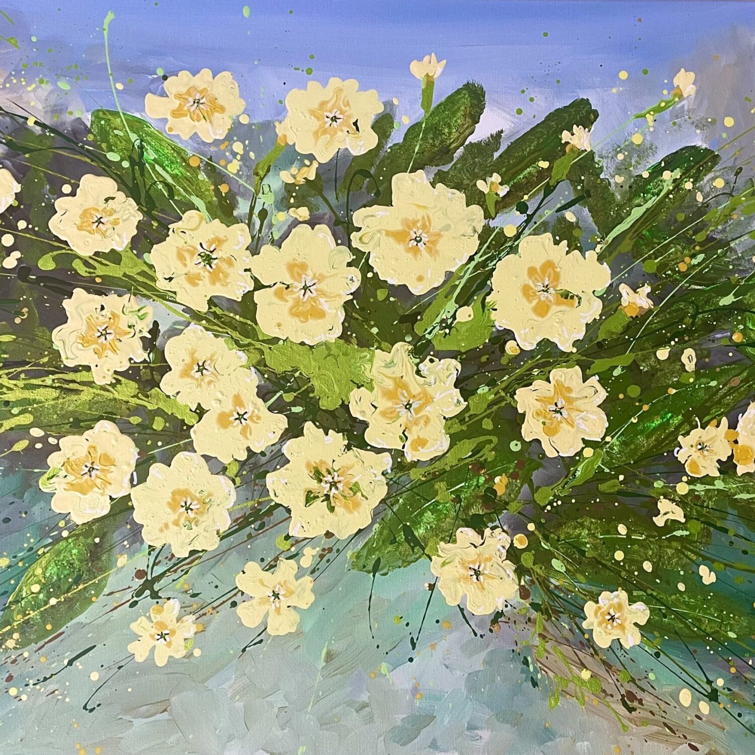 Spring Primroses 91x61x4cm