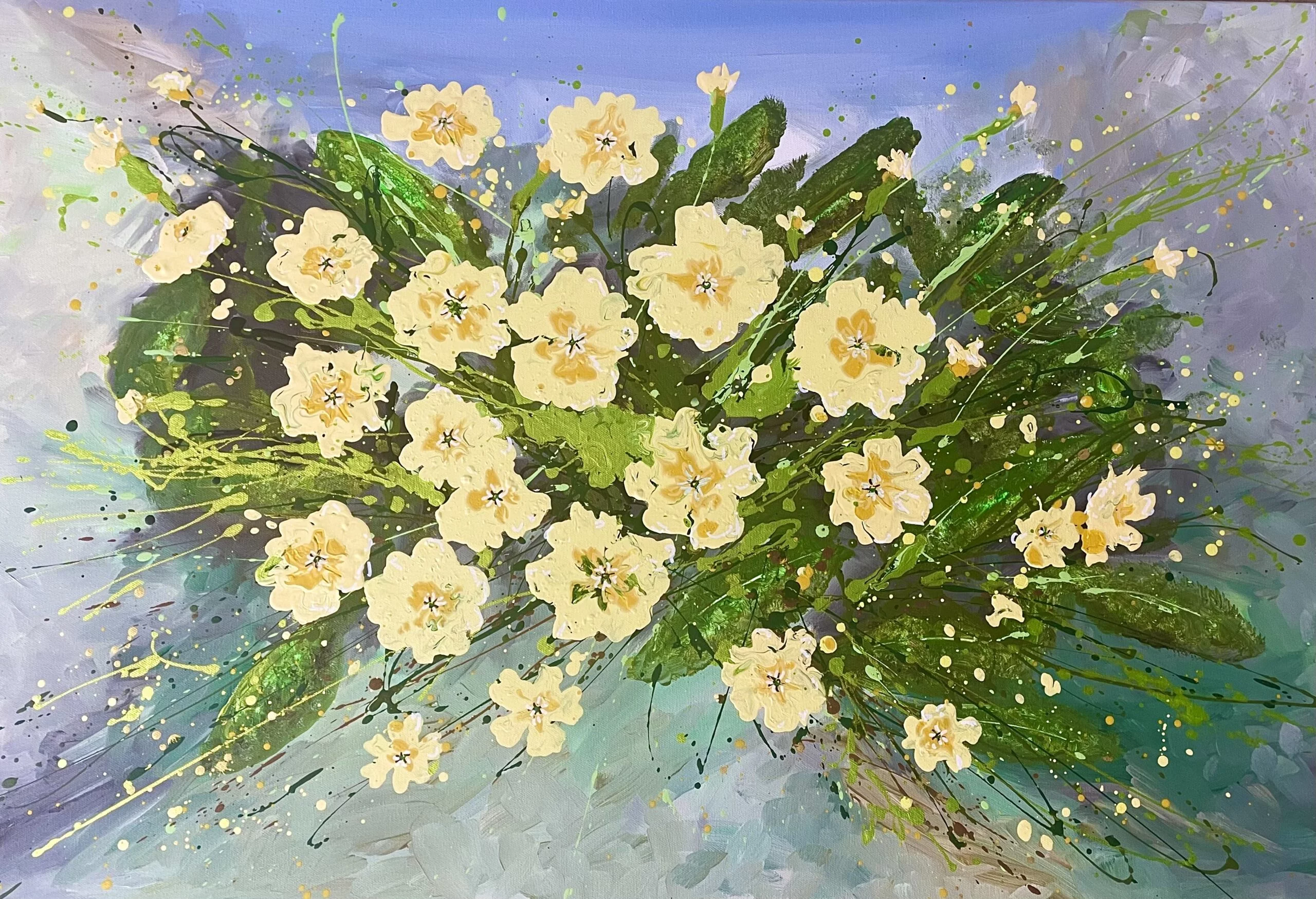 Spring Primroses 91x61x4cm