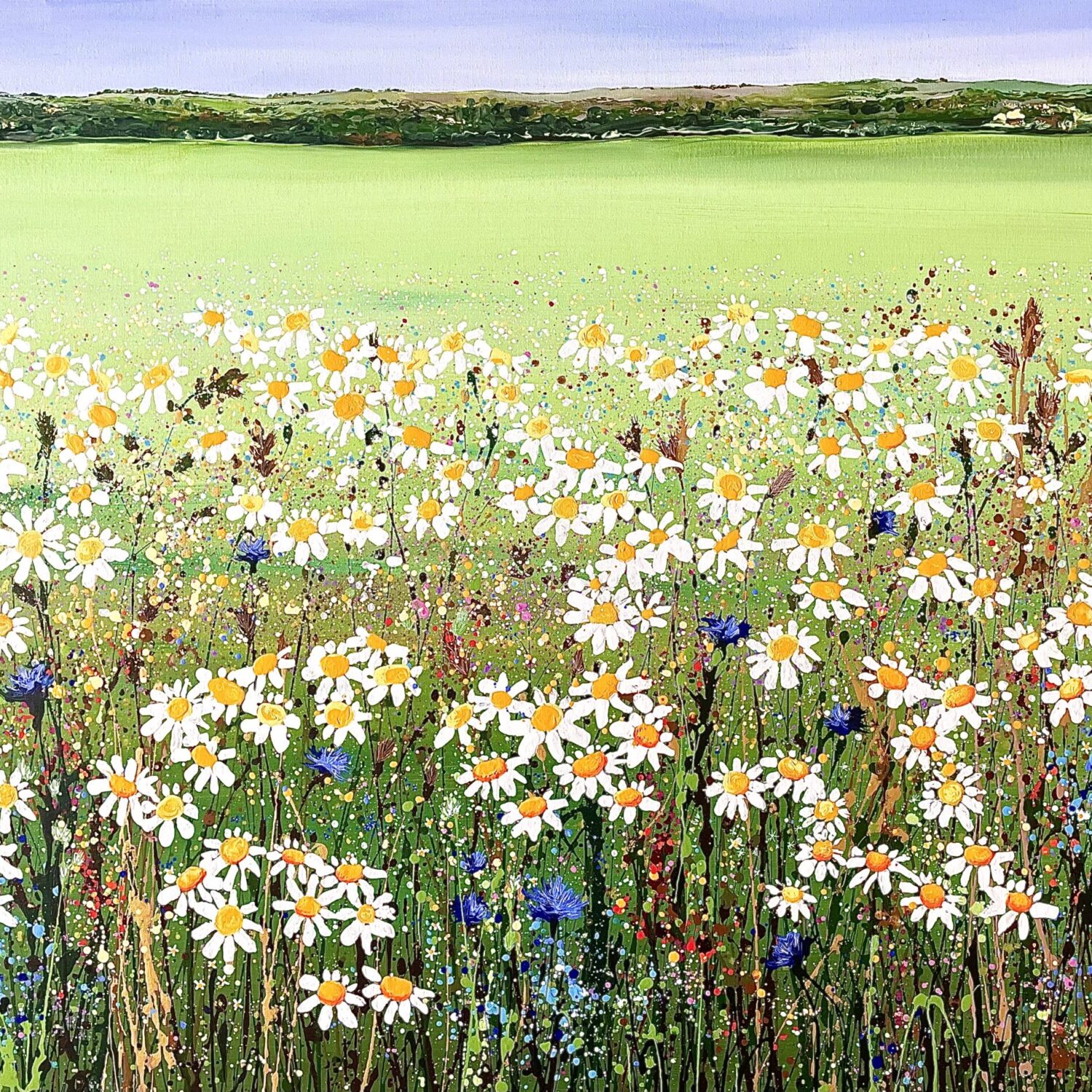 Field Of Summer Daisies 122x92x4cm