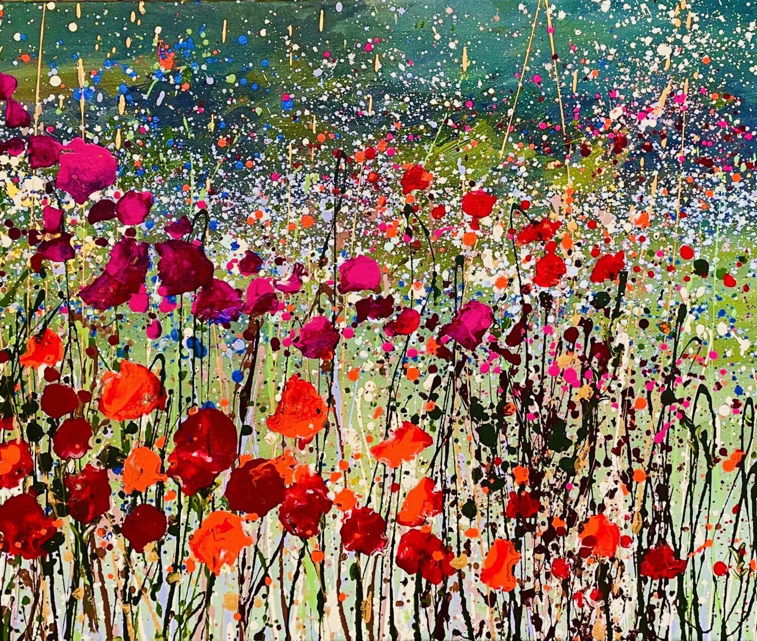 Country Poppies 100x50x4cm