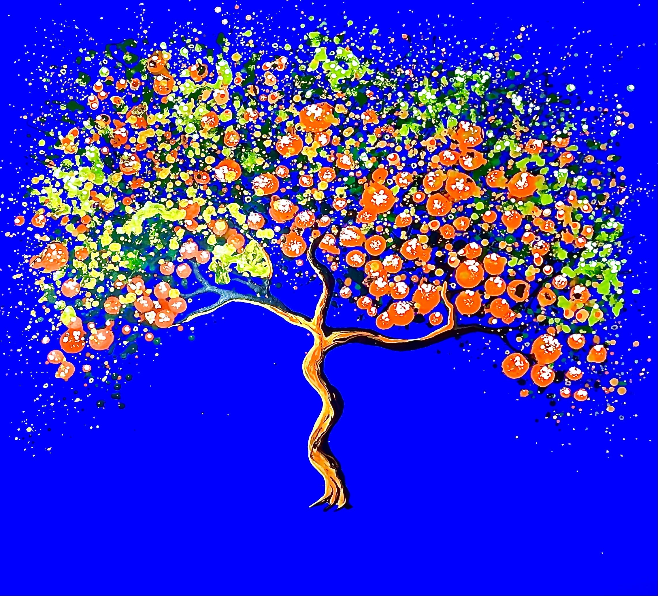 Blue Sky and Oranges 100x100x4cm