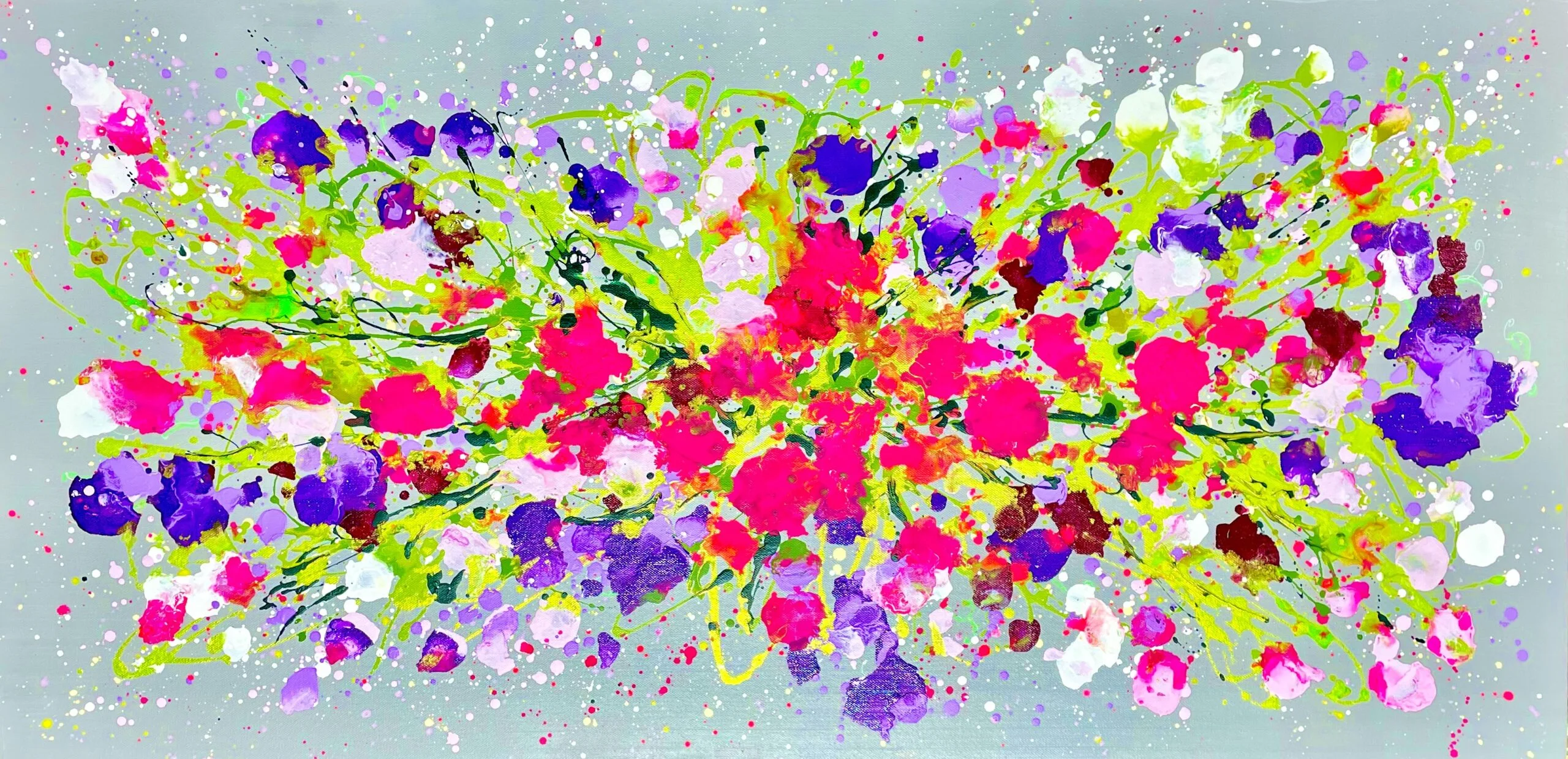 Summer Sweet Peas 100x50x4cm