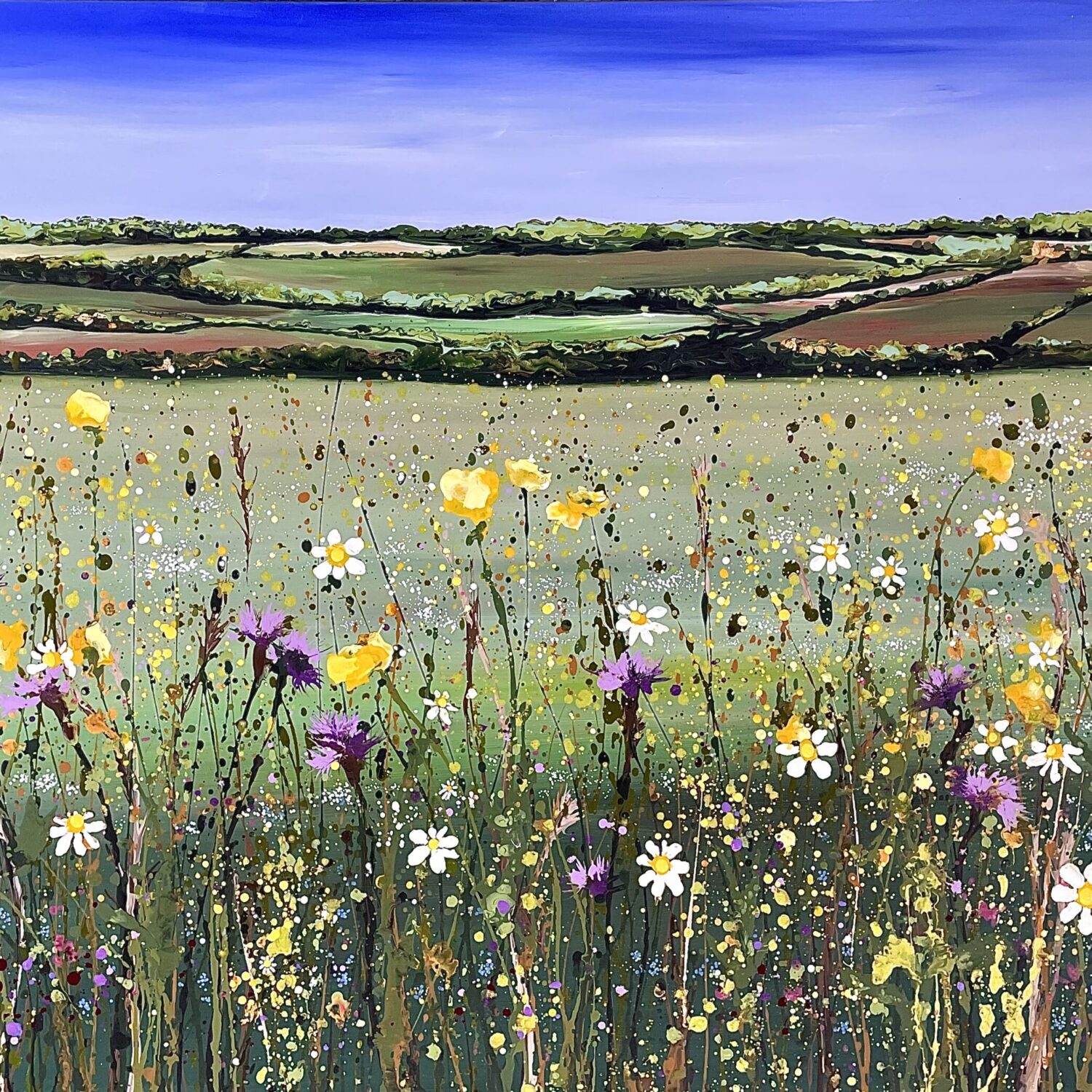 Buttercups And Daisies 100x80x4cm
