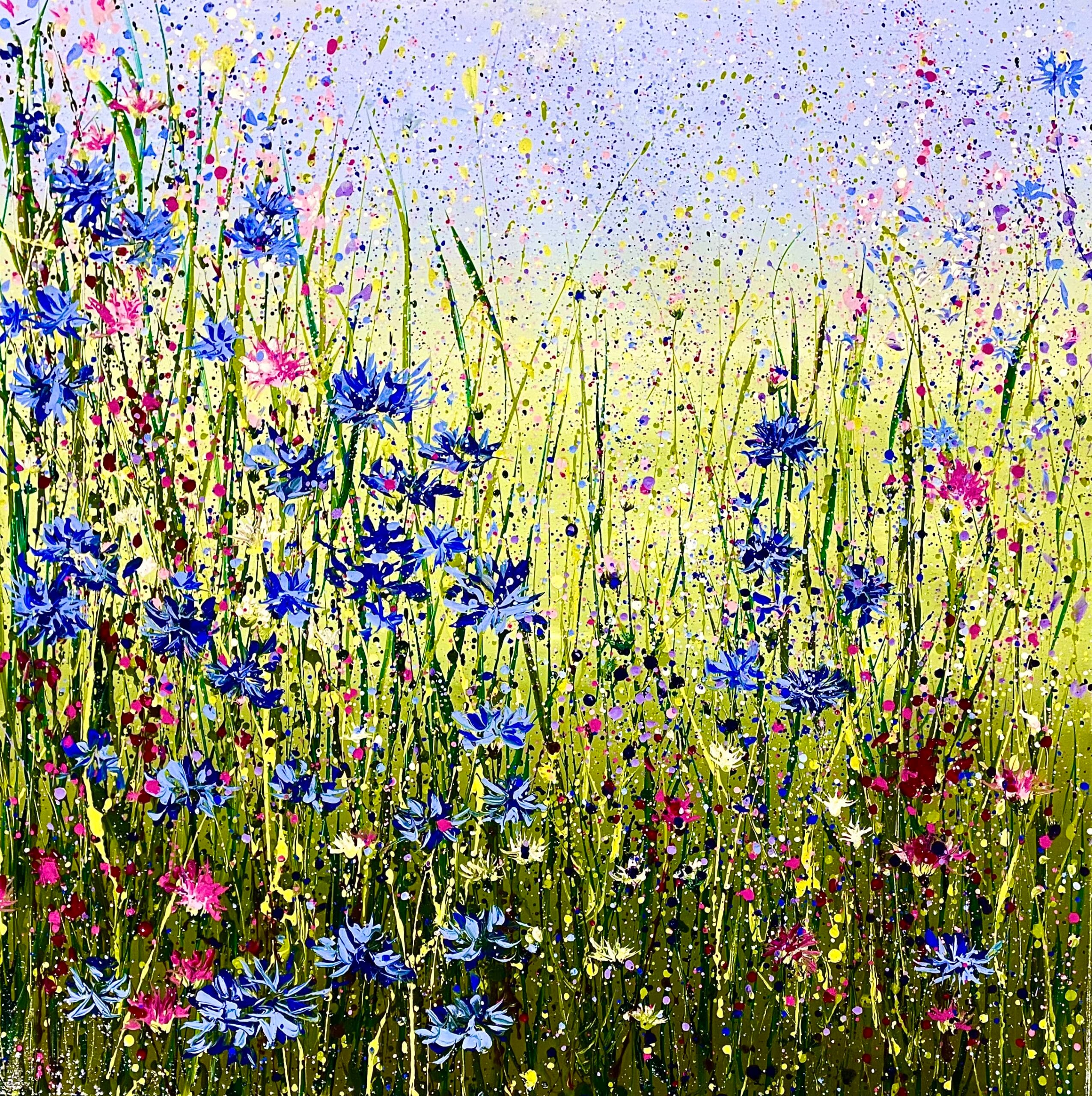 Wild Cornflowers 100x100x4cm oil