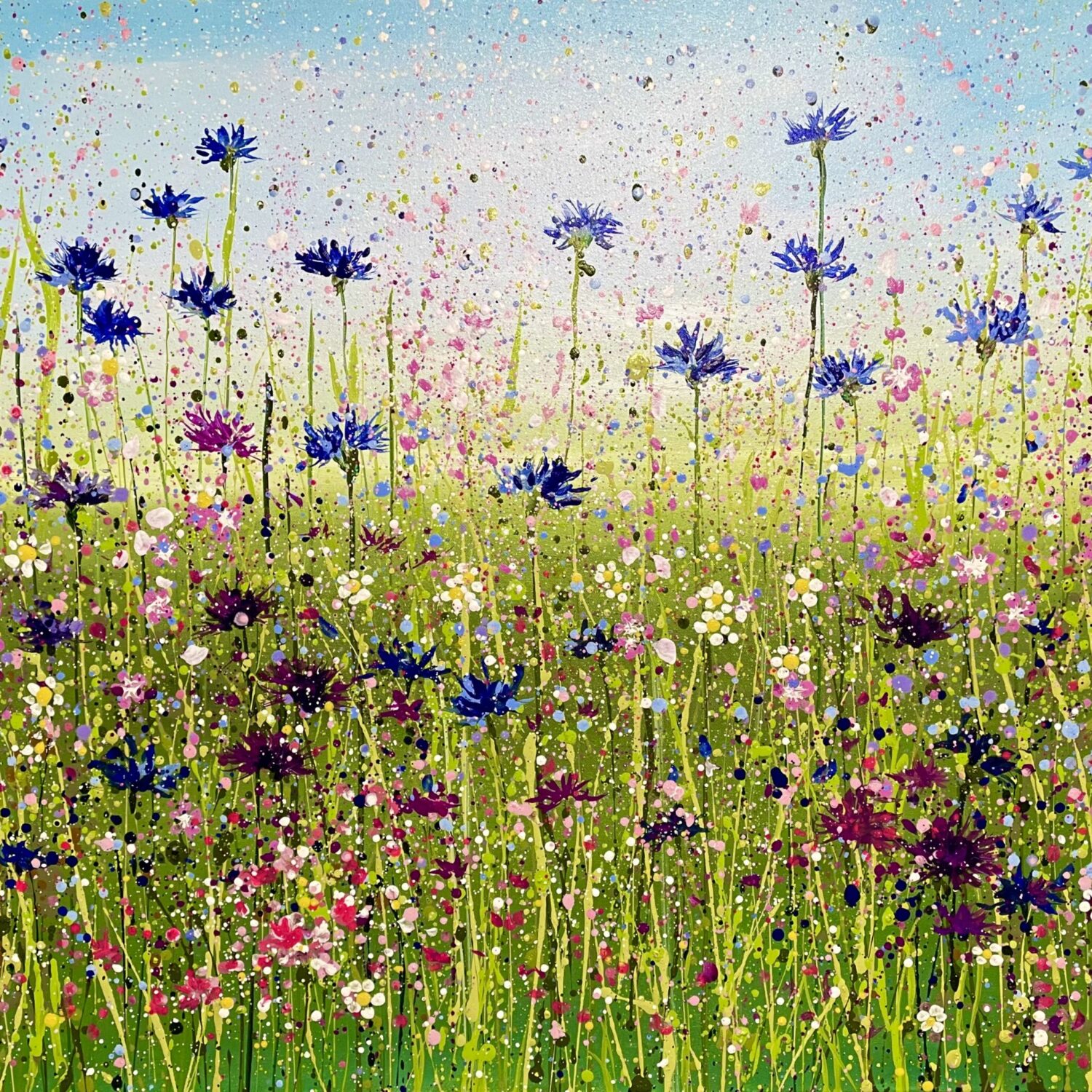 Summer Cornflowers 100x80x4cm Oil