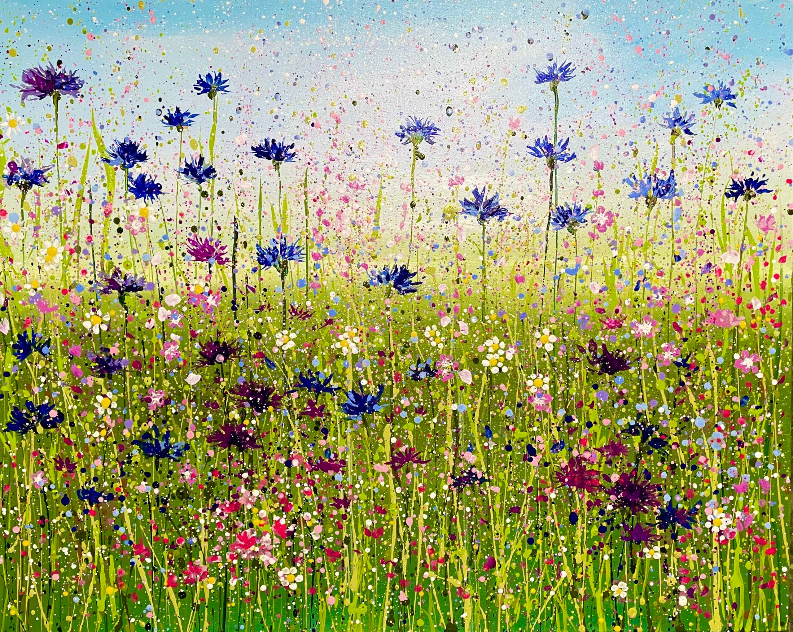 Summer Cornflowers 100x80x4cm oil