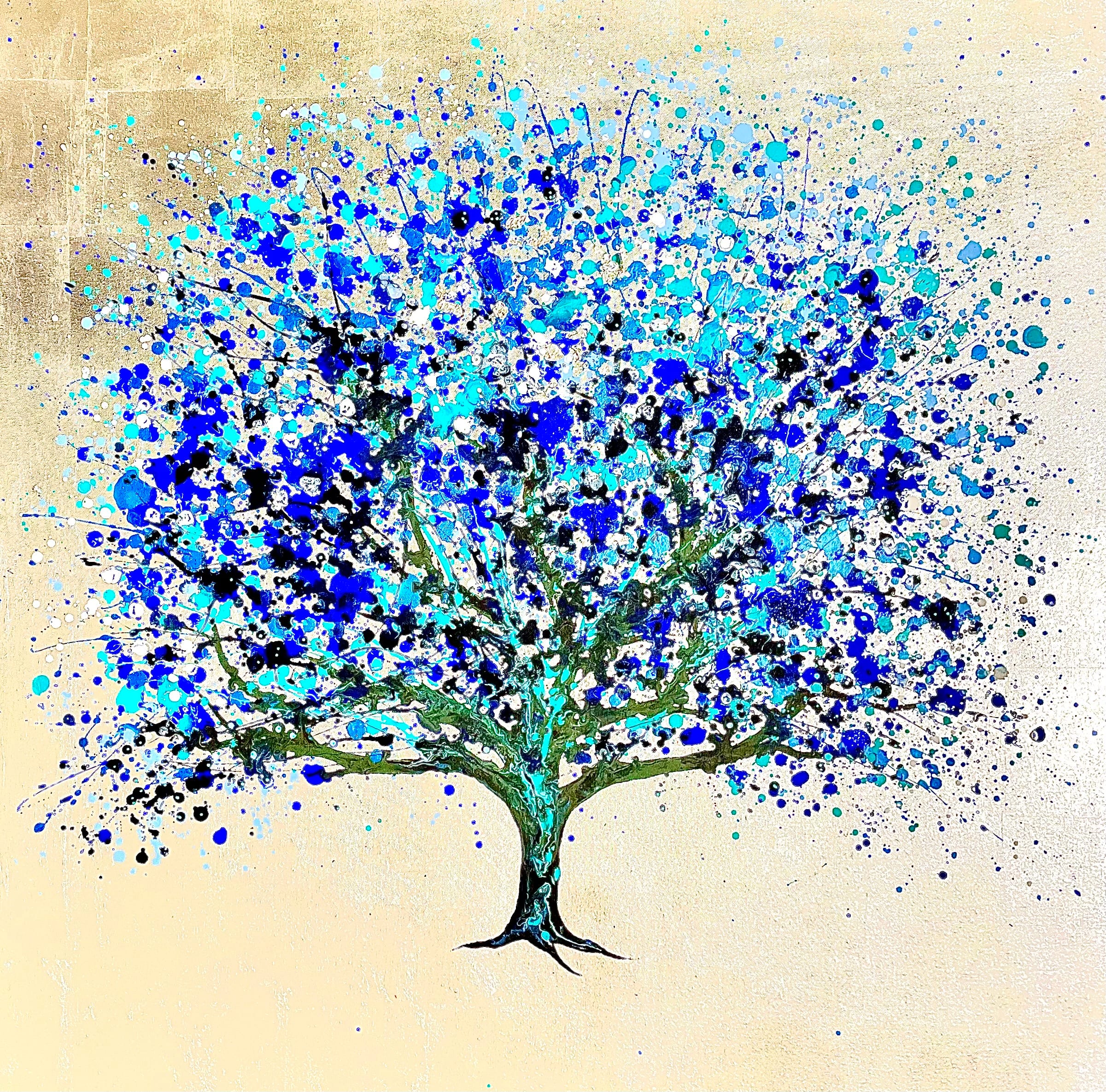 Turquoise Tree 100x100x4cm