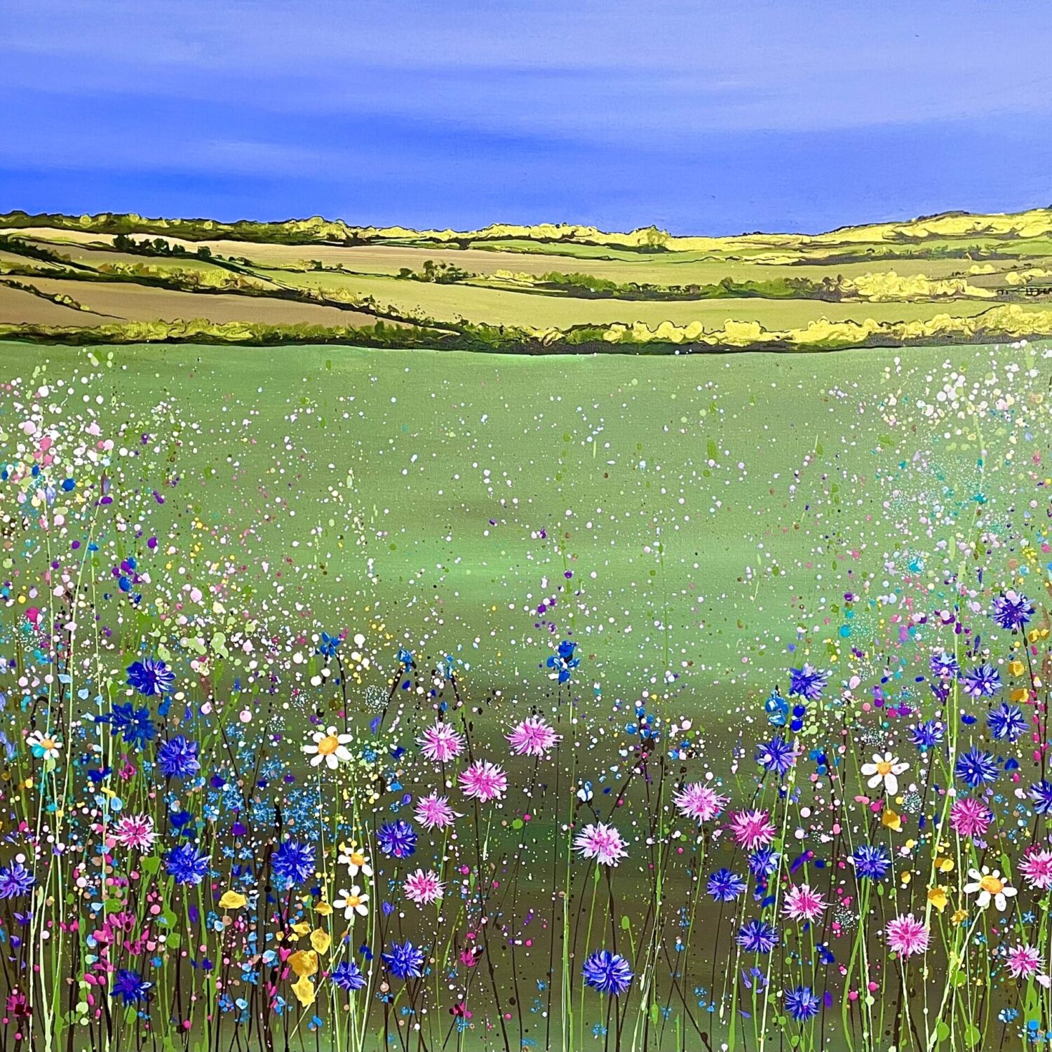 Cornflower Chorus 122x92x2cm