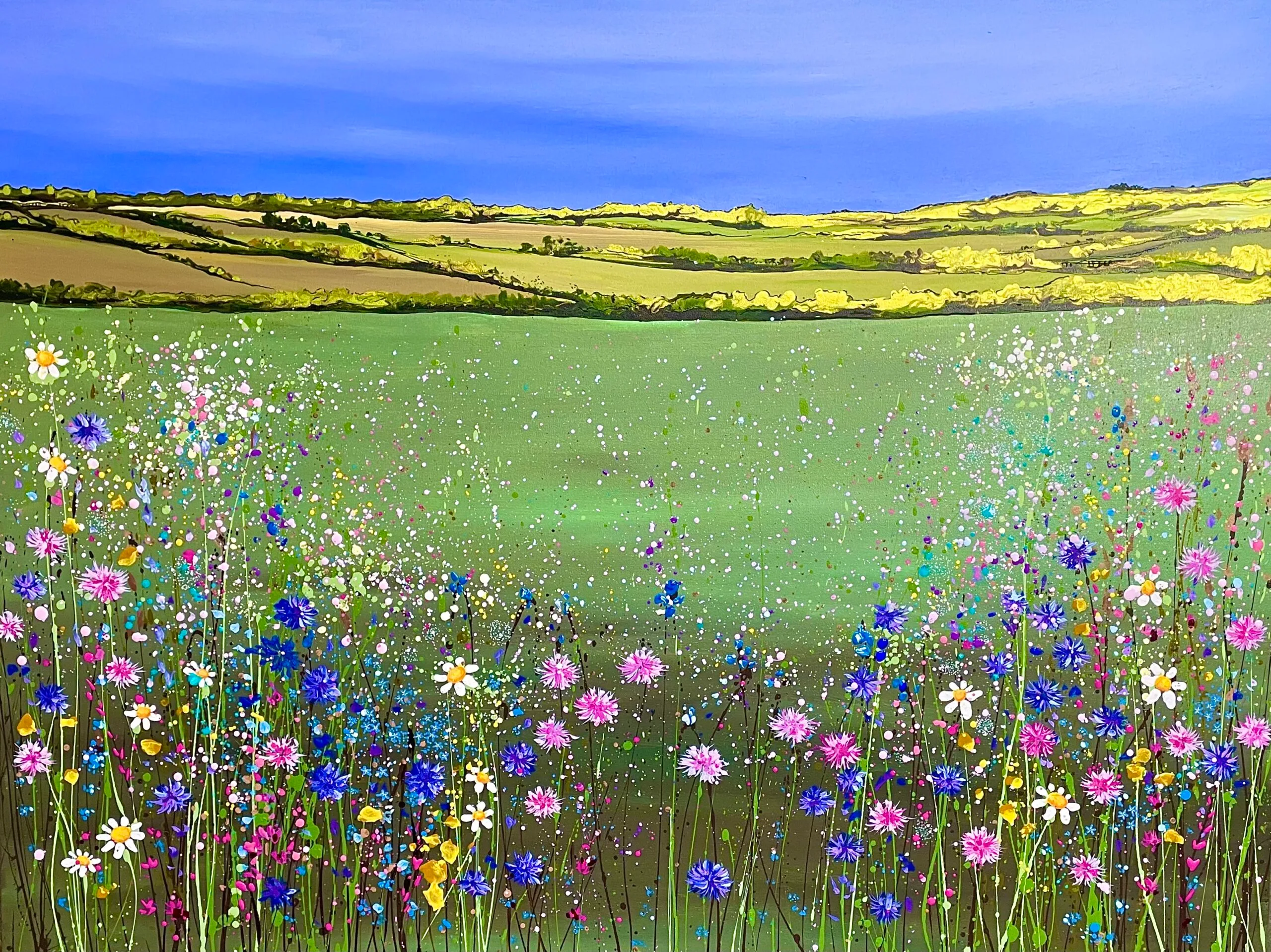 Cornflower Chorus 122x92x2cm