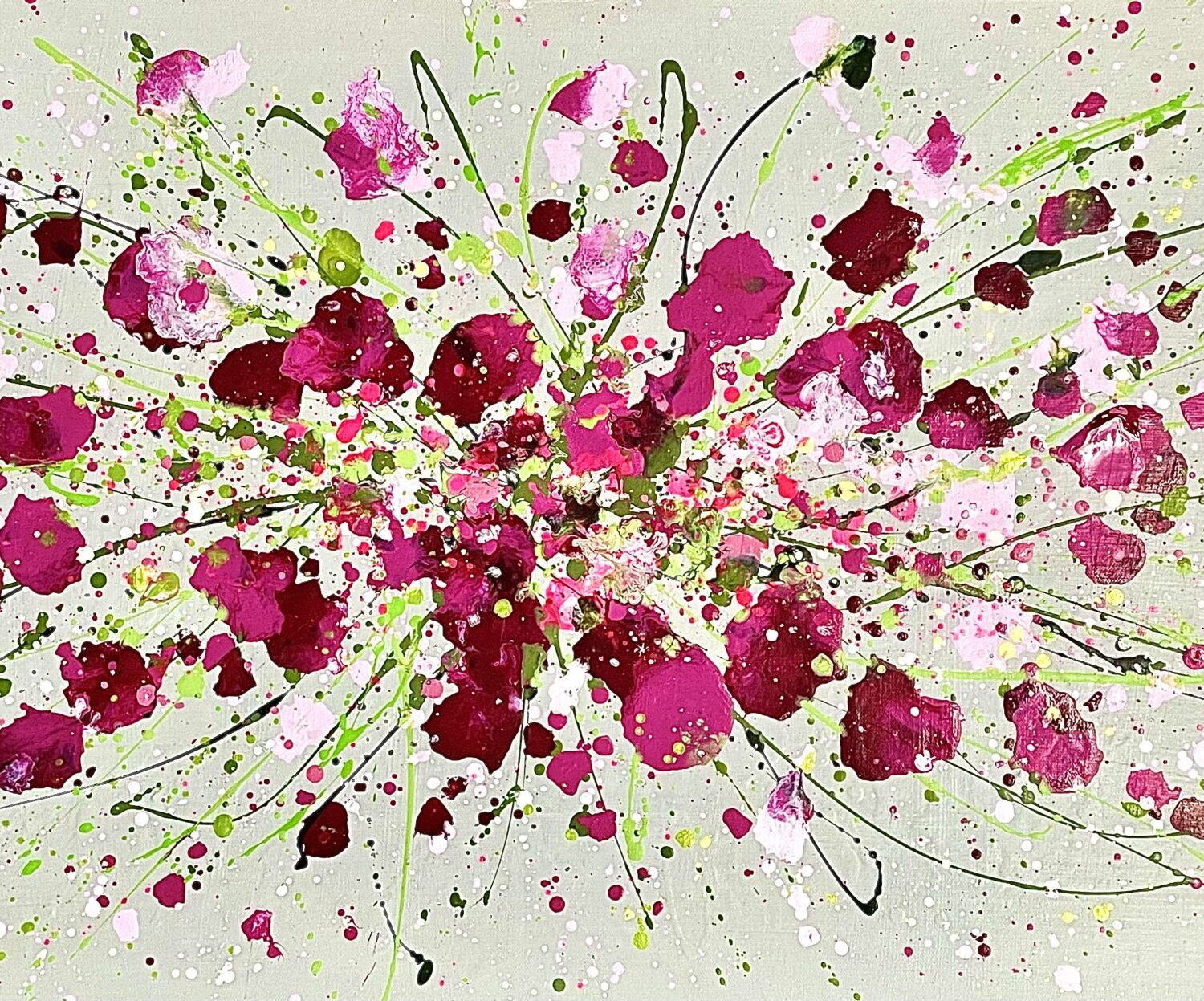 Pink Sweet Peas 100x50x4cm