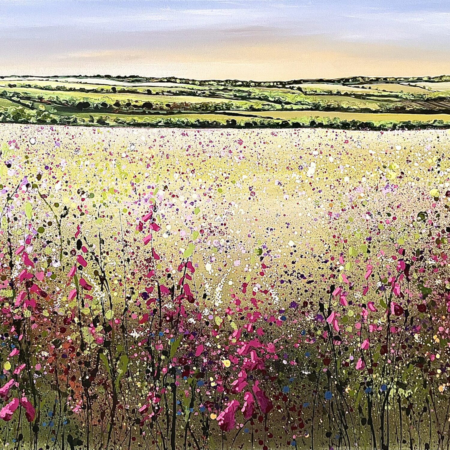 Where The Foxgloves Grow 102x76x2cm