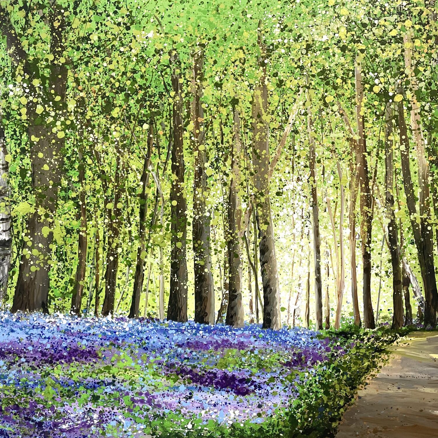 Pathway Through The Bluebells 120x100x4cm