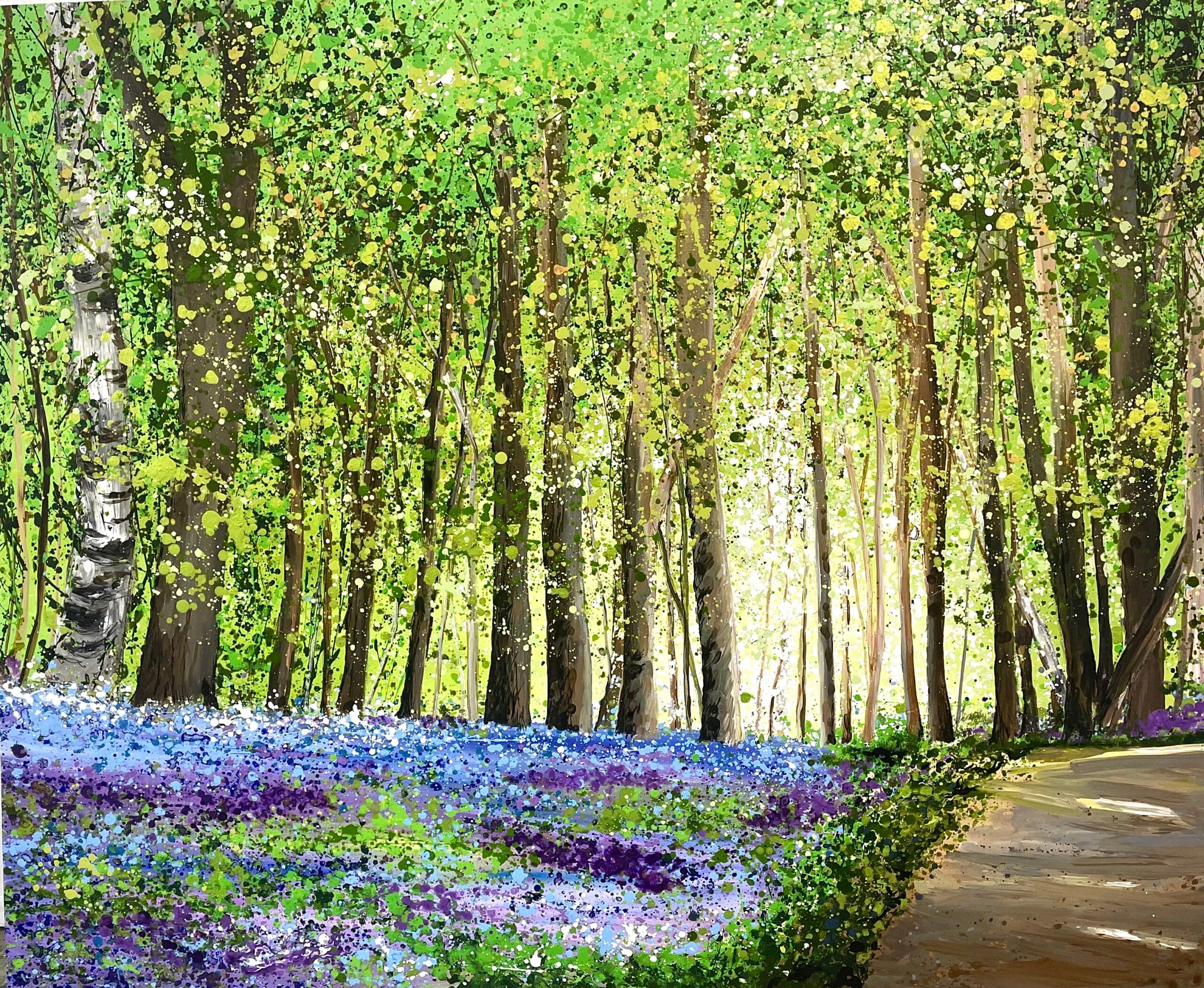 Pathway Through The Bluebells 120x100x4cm
