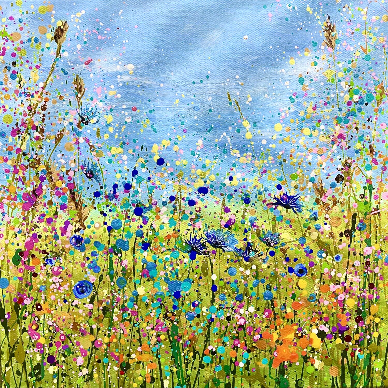 Cornflower Party 1    40x40x4cm