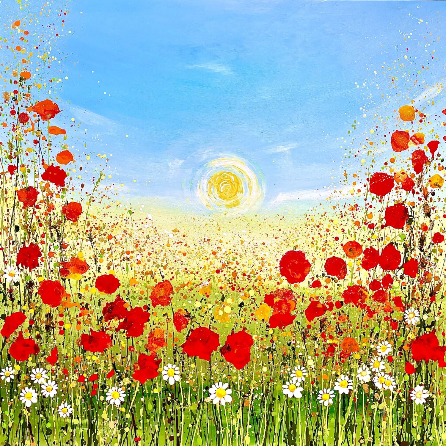 Evening Poppies 100x100x4cm