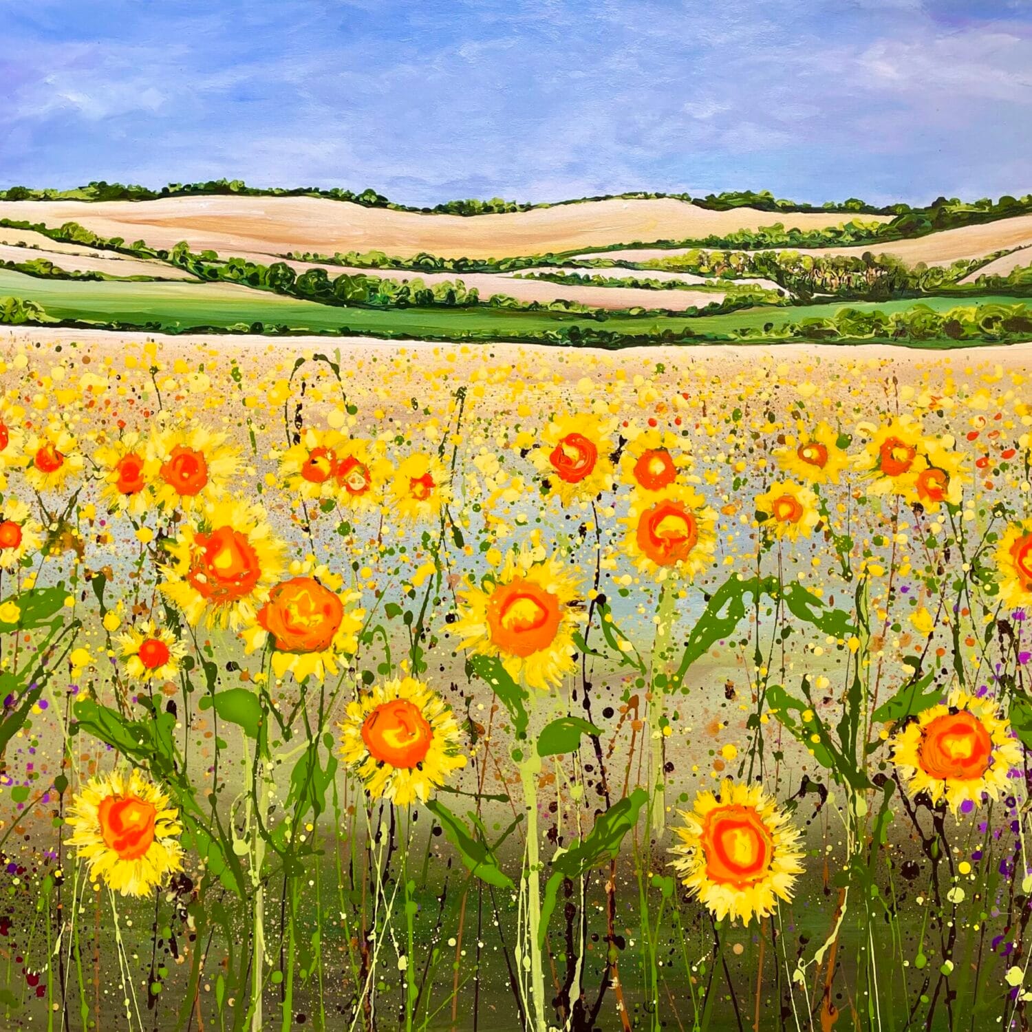 Sunflower Skies 101.6×76.2×3.5cm