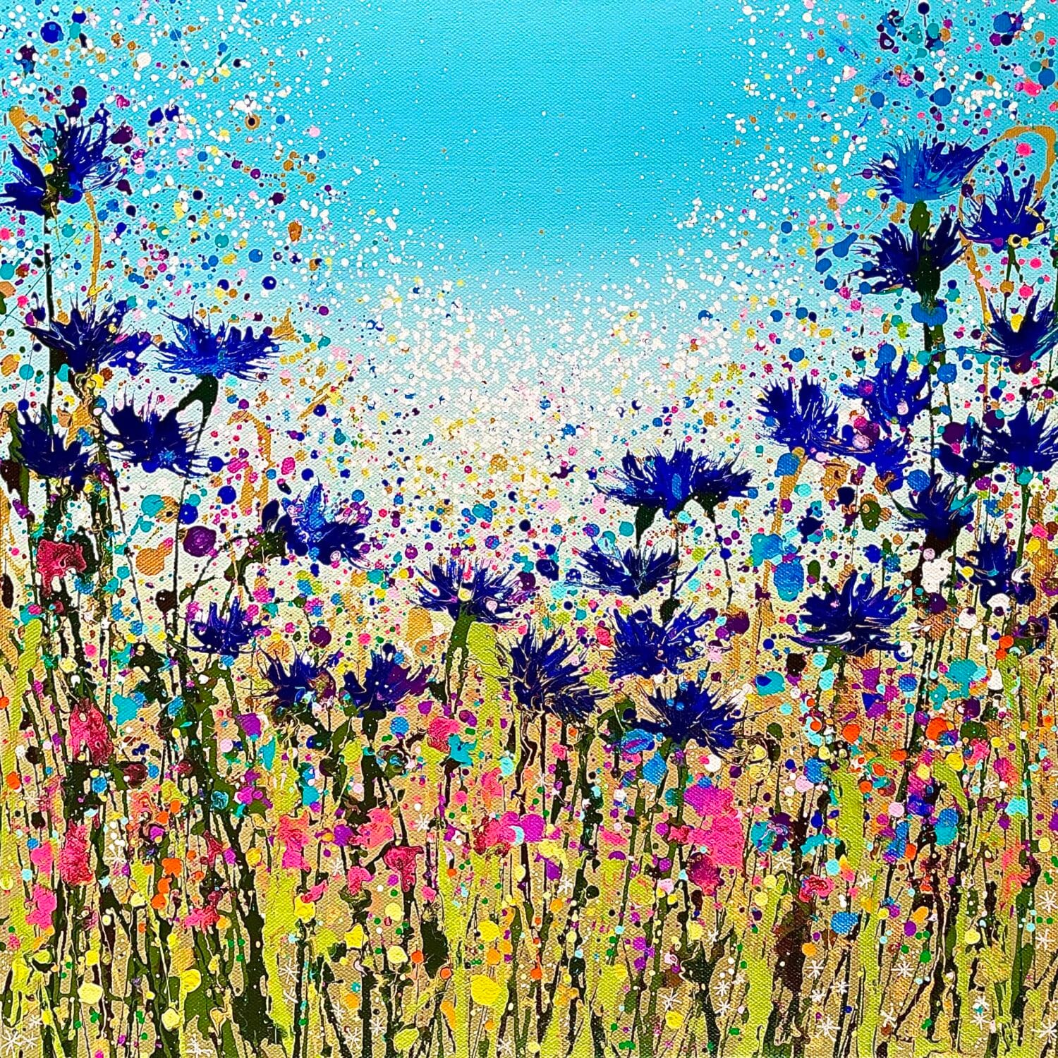 Sweetheart Cornflowers 40x40x4cm