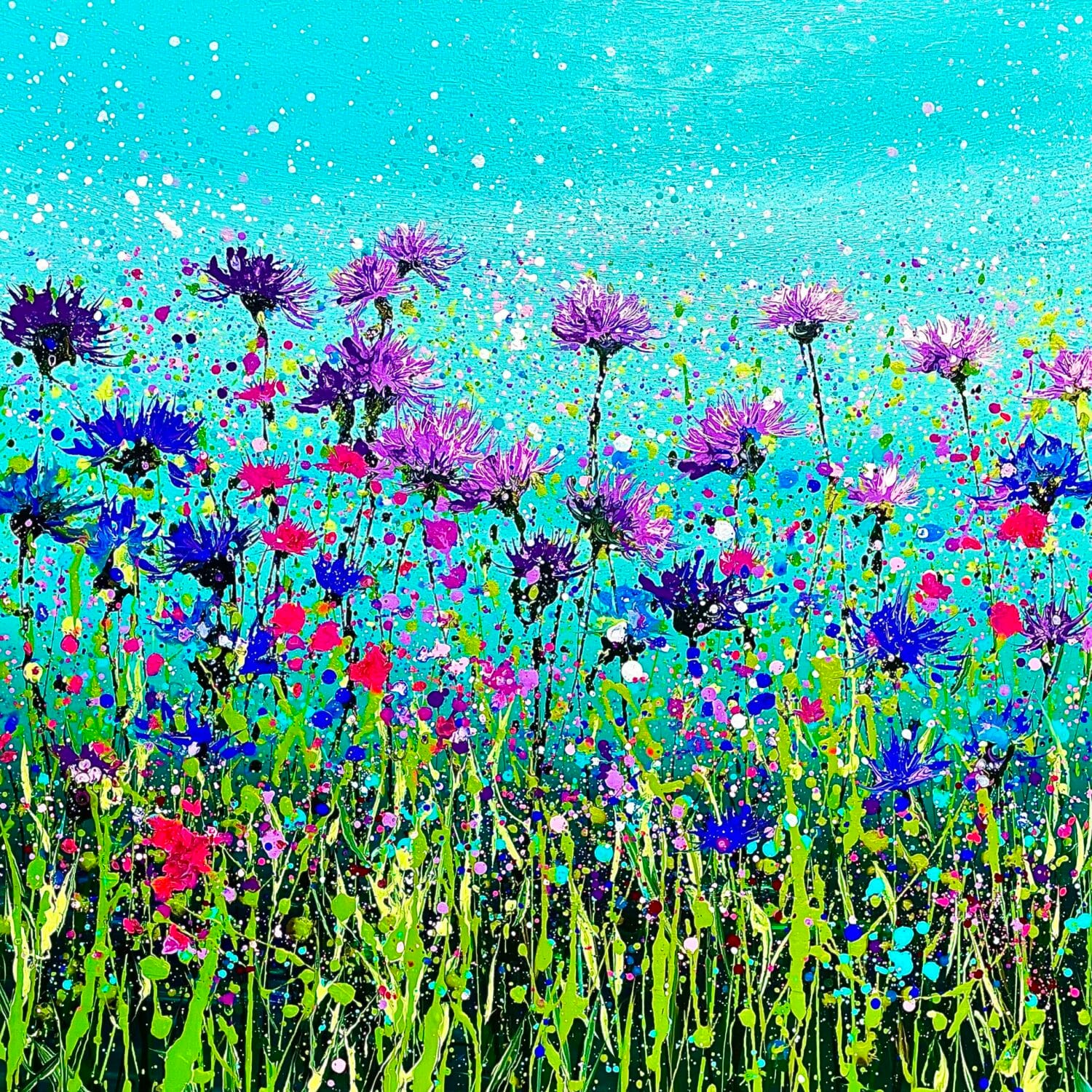 Turquoise Wish 70x70x4cm