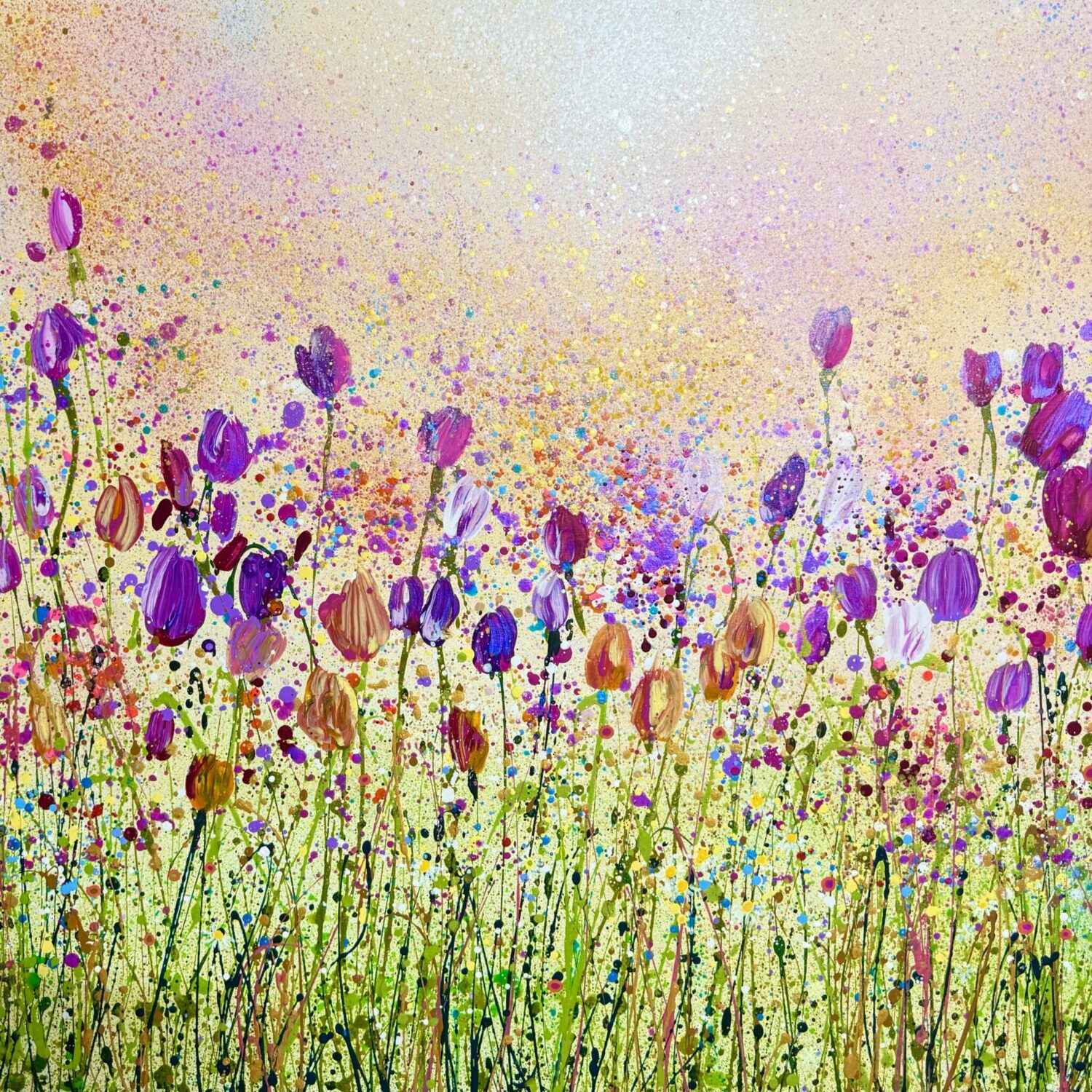 Fresh Spring Tulip Morning | 100 X 80 X 4cm | Acrylic On Canvas