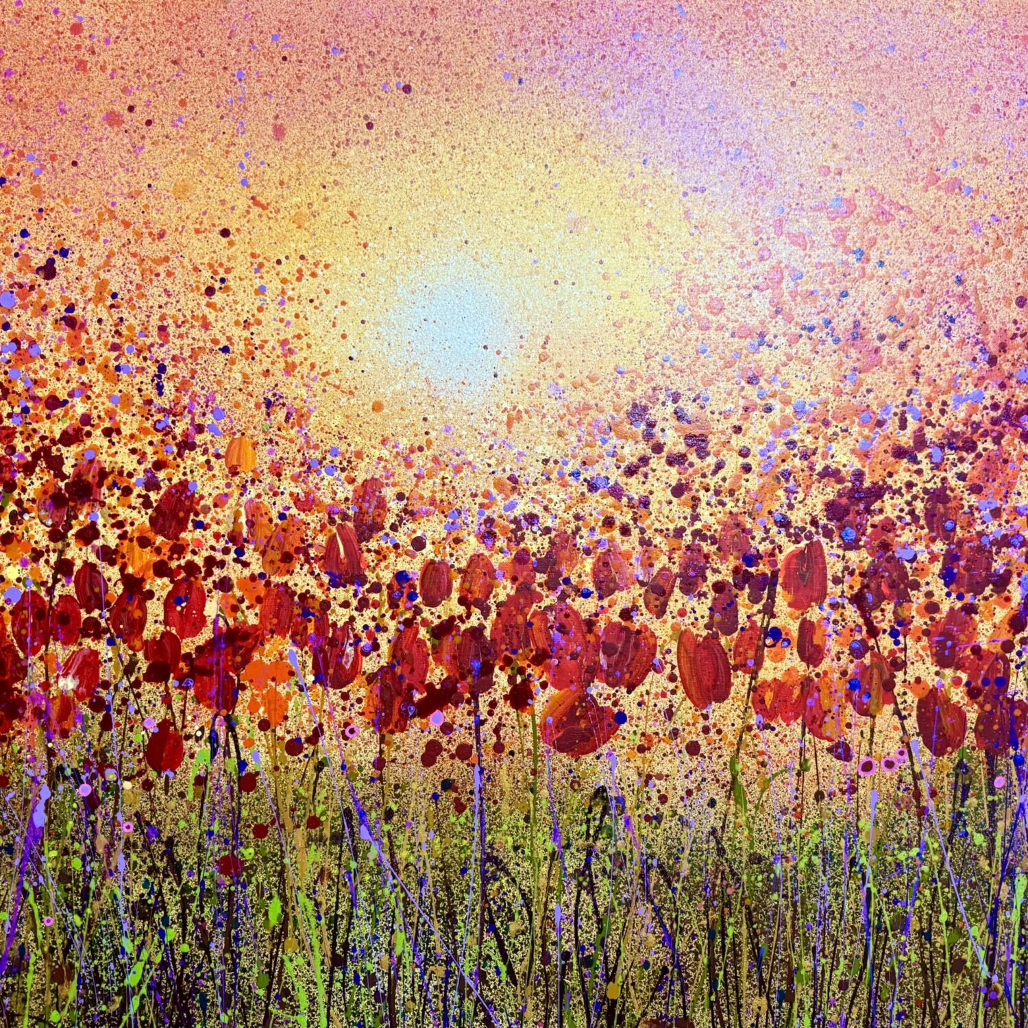 Sunset Wishes Tulips | 100 X 80 X 4cm | Acrylic On Canvas