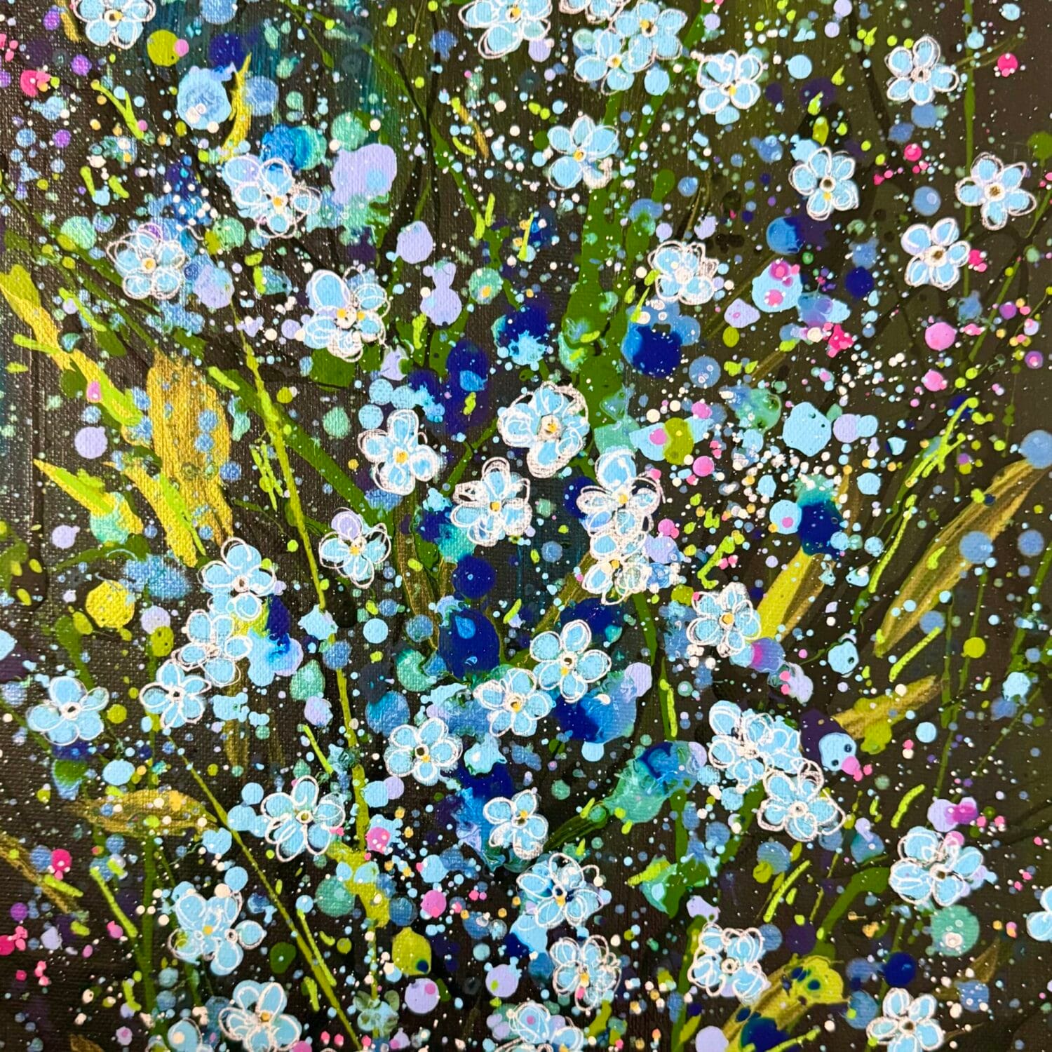 Forget Me Not Dreams | 28 X 36 X 4cm | Acrylic On Canvas