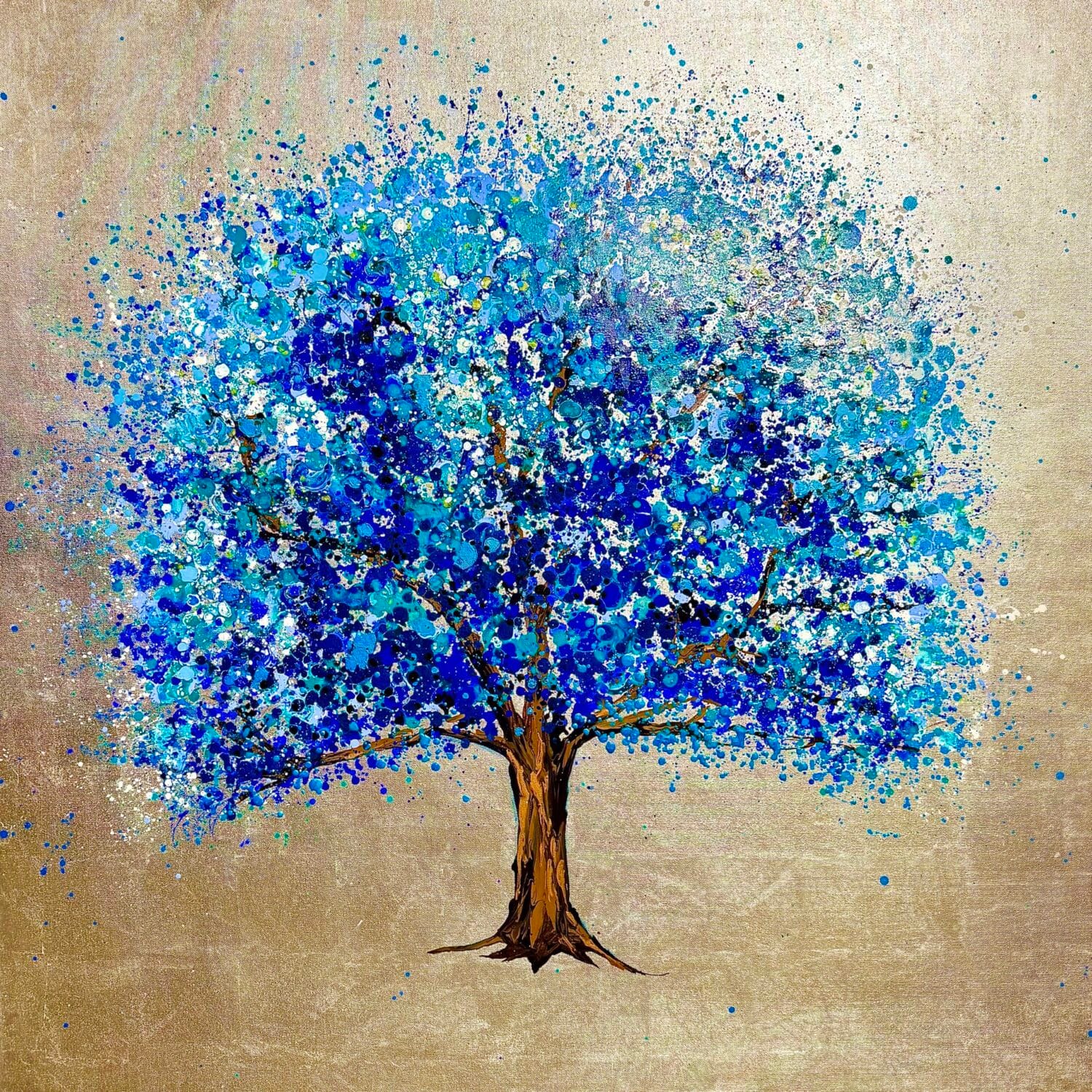 Silver Horizon | 100 X 100 X 4cm | Acrylic On Canvas With Silver Leaf