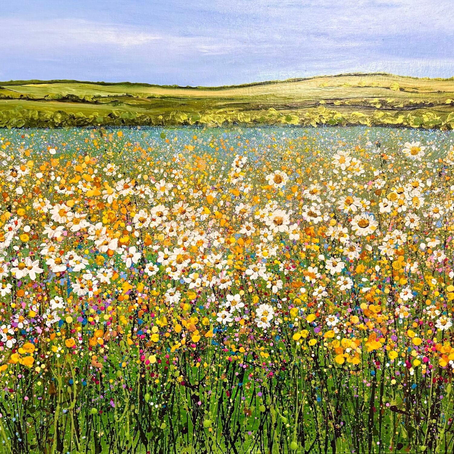 Buttercups And Daisies | 100 X 80 X 4cm | Acrylic On Canvas
