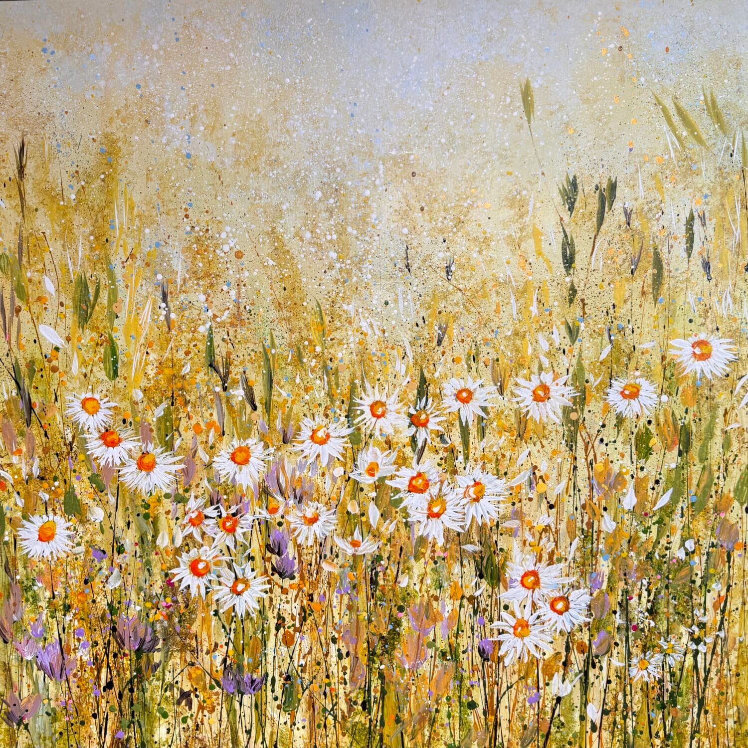 Harvest Daisies | 100 X 100 X 4cm | Acrylic On Canvas