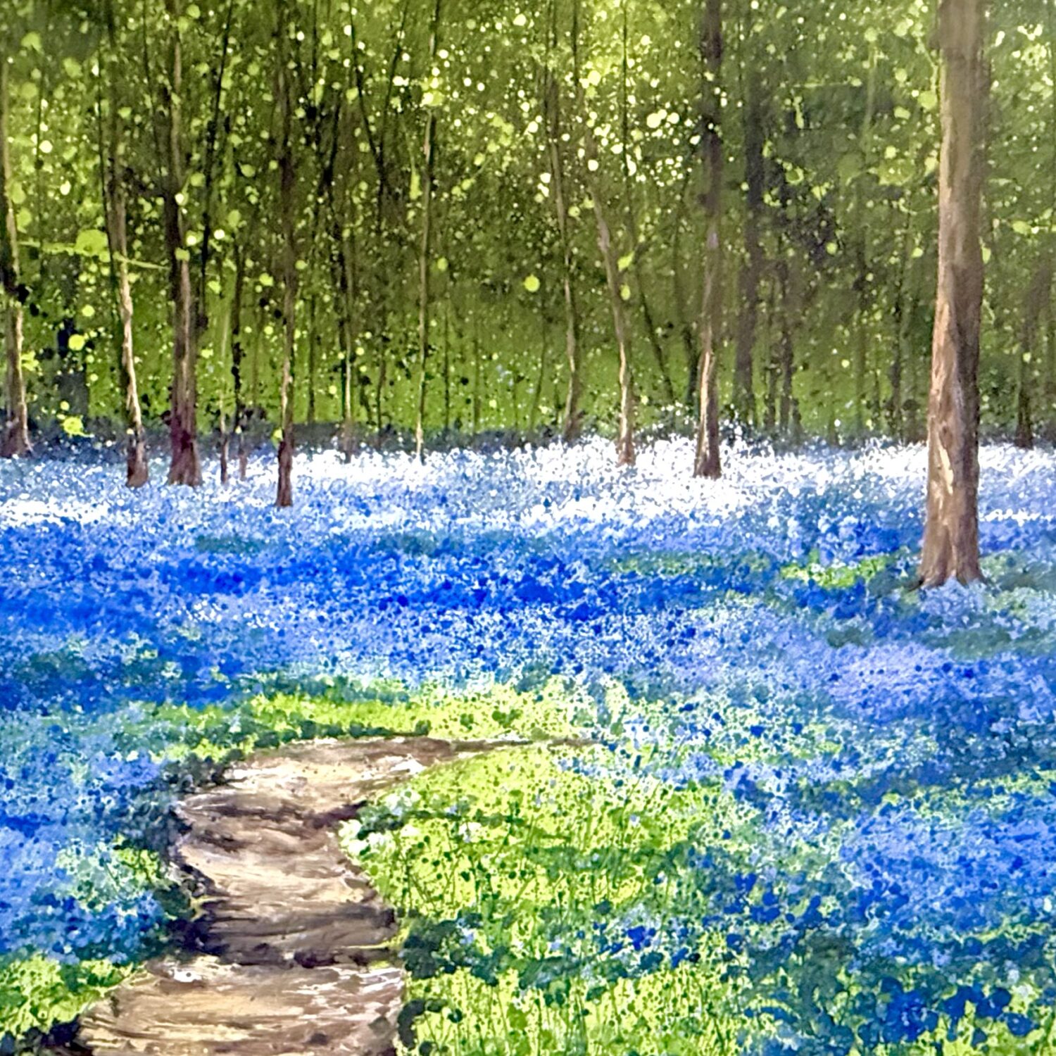 Spring Bluebells | 42 X 30cm | A3 Mounted Print